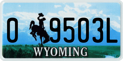 WY license plate 09503L