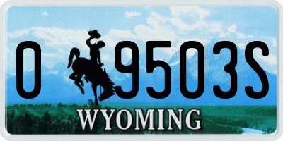 WY license plate 09503S