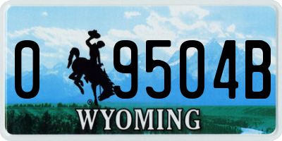 WY license plate 09504B
