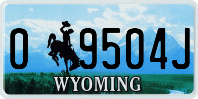 WY license plate 09504J