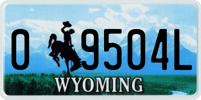WY license plate 09504L