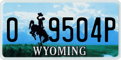 WY license plate 09504P