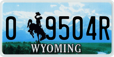 WY license plate 09504R