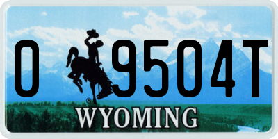 WY license plate 09504T