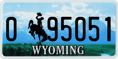 WY license plate 095051