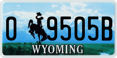 WY license plate 09505B