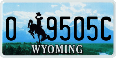 WY license plate 09505C