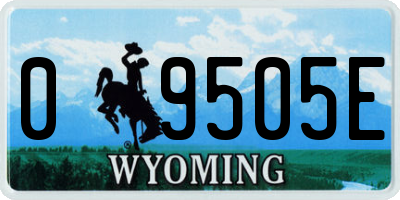WY license plate 09505E