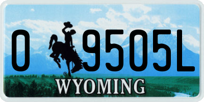 WY license plate 09505L