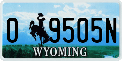 WY license plate 09505N