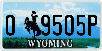 WY license plate 09505P