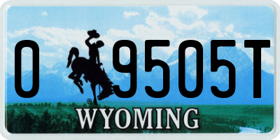 WY license plate 09505T