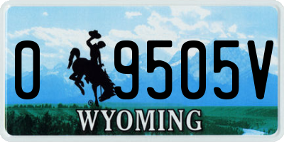 WY license plate 09505V