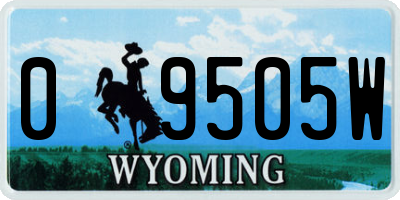 WY license plate 09505W