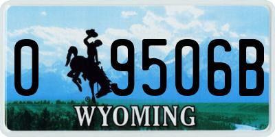 WY license plate 09506B