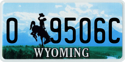 WY license plate 09506C