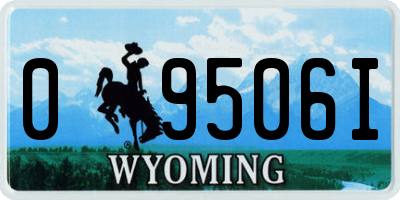 WY license plate 09506I