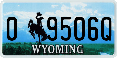 WY license plate 09506Q
