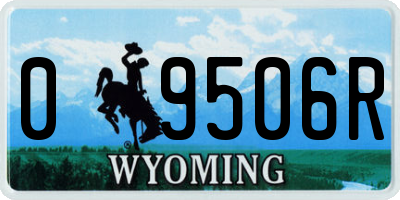WY license plate 09506R