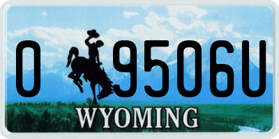 WY license plate 09506U