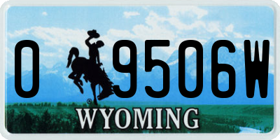 WY license plate 09506W
