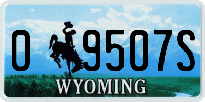 WY license plate 09507S
