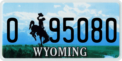 WY license plate 095080