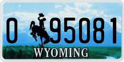 WY license plate 095081