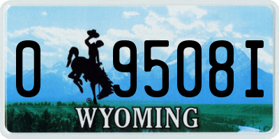 WY license plate 09508I
