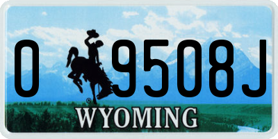WY license plate 09508J