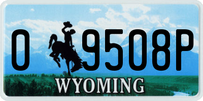 WY license plate 09508P