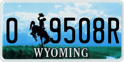 WY license plate 09508R