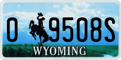 WY license plate 09508S