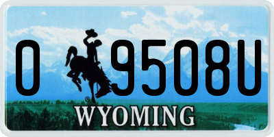 WY license plate 09508U