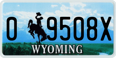 WY license plate 09508X