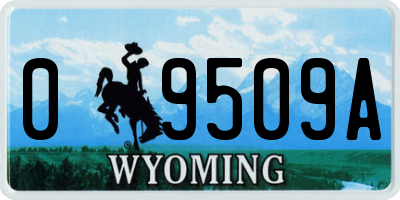 WY license plate 09509A