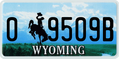 WY license plate 09509B