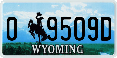 WY license plate 09509D
