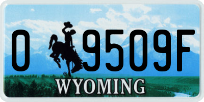 WY license plate 09509F