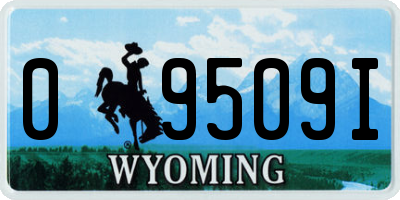 WY license plate 09509I