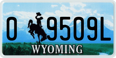 WY license plate 09509L
