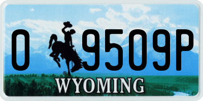 WY license plate 09509P