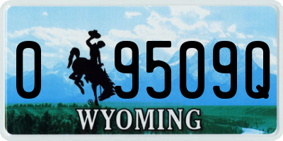 WY license plate 09509Q