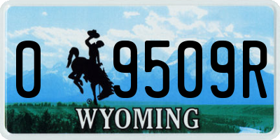 WY license plate 09509R