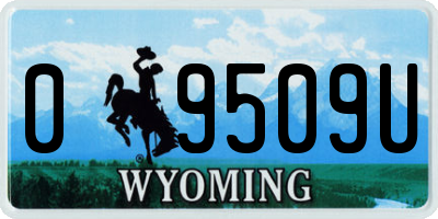 WY license plate 09509U