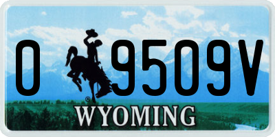 WY license plate 09509V