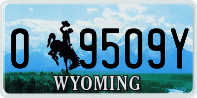 WY license plate 09509Y