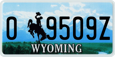 WY license plate 09509Z