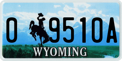 WY license plate 09510A