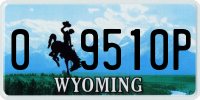 WY license plate 09510P